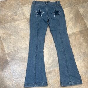 Forever 21 Frankie & the Studs Star Flare Jeans Coastal Cowgirl Cowboys